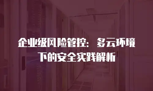 企业级风险管控：多云环境下的安全实践解析