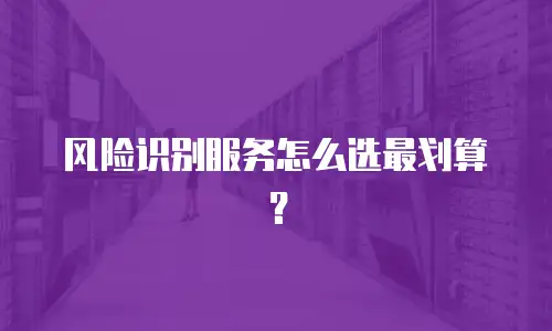 风险识别服务怎么选最划算？