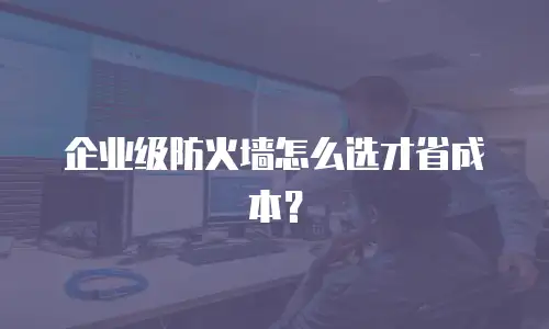 企业级防火墙怎么选才省成本？