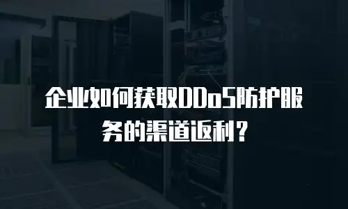 企业如何获取DDoS防护服务的渠道返利？