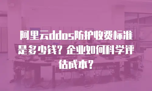 阿里云ddos防护收费标准是多少钱？企业如何科学评估成本？