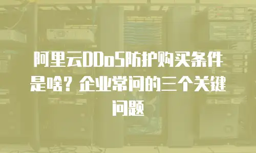 阿里云DDoS防护购买条件是啥？企业常问的三个关键问题