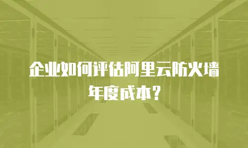 企业如何评估阿里云防火墙年度成本？