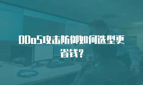 DDoS攻击防御如何选型更省钱？