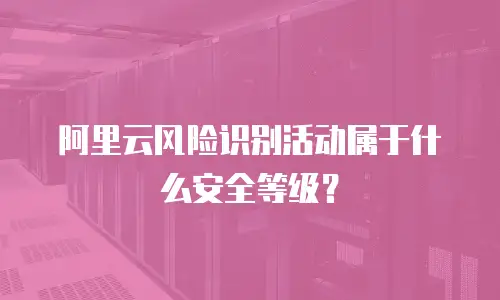 阿里云风险识别活动属于什么安全等级？