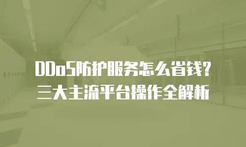 DDoS防护服务怎么省钱？三大主流平台操作全解析