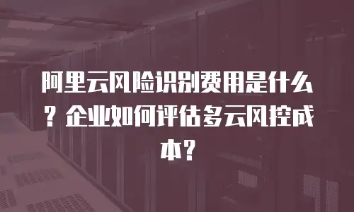 阿里云风险识别费用是什么？企业如何评估多云风控成本？