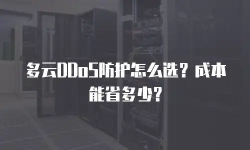 多云DDoS防护怎么选？成本能省多少？