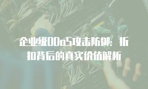 企业级DDoS攻击防御：折扣背后的真实价值解析