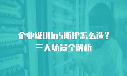 企业级DDoS防护怎么选？三大场景全解析