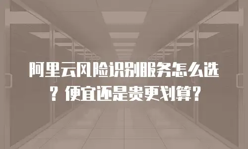 阿里云风险识别服务怎么选？便宜还是贵更划算？