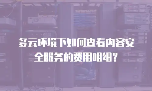 多云环境下如何查看内容安全服务的费用明细？