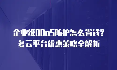 企业级DDoS防护怎么省钱？多云平台优惠策略全解析