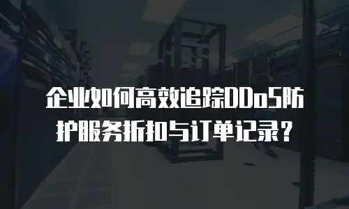 企业如何高效追踪DDoS防护服务折扣与订单记录？