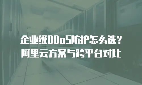 企业级DDoS防护怎么选？阿里云方案与跨平台对比