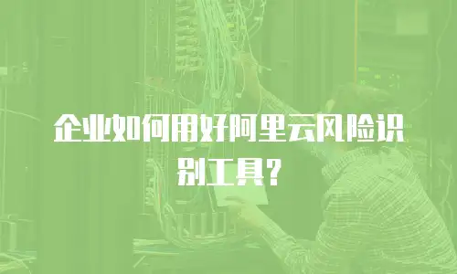 企业如何用好阿里云风险识别工具？