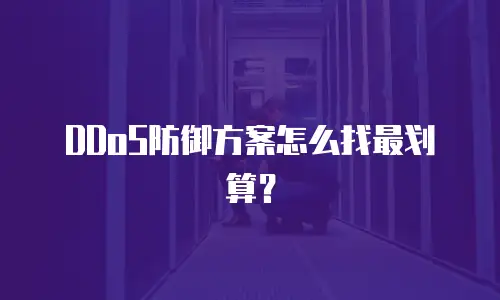 DDoS防御方案怎么找最划算？