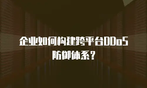 企业如何构建跨平台DDoS防御体系？