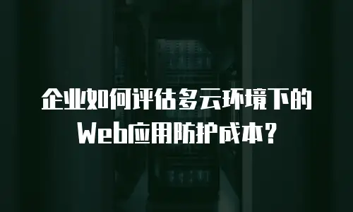 企业如何评估多云环境下的Web应用防护成本？