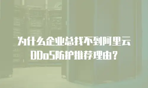 为什么企业总找不到阿里云DDoS防护推荐理由？