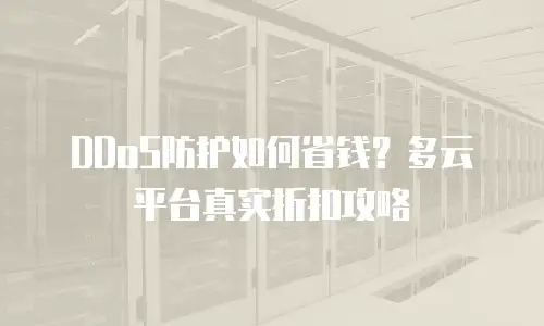 DDoS防护如何省钱？多云平台真实折扣攻略