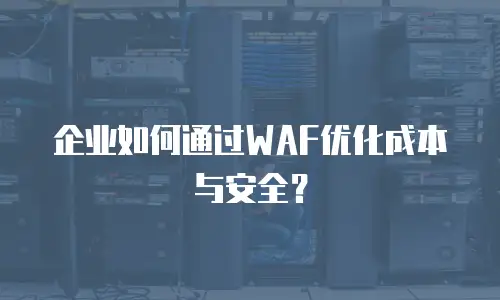 企业如何通过WAF优化成本与安全？