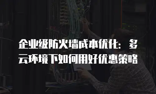 企业级防火墙成本优化：多云环境下如何用好优惠策略