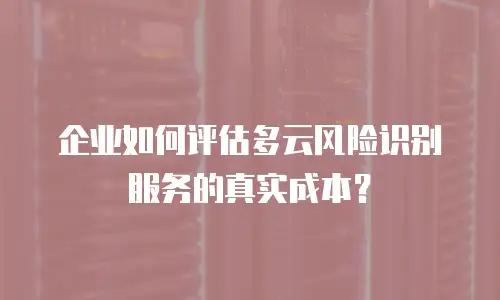 企业如何评估多云风险识别服务的真实成本？