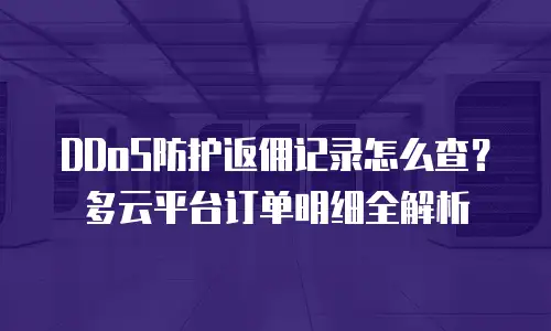 DDoS防护返佣记录怎么查？多云平台订单明细全解析