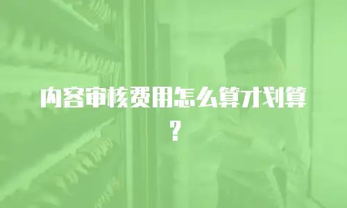 内容审核费用怎么算才划算？