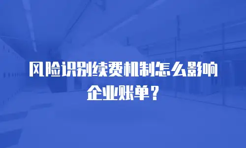 风险识别续费机制怎么影响企业账单？