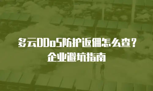 多云DDoS防护返佣怎么查？企业避坑指南