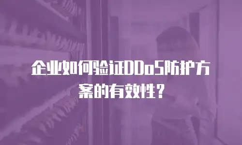 企业如何验证DDoS防护方案的有效性？