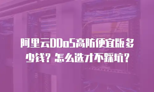 阿里云DDoS高防便宜版多少钱？怎么选才不踩坑？