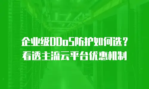 企业级DDoS防护如何选？看透主流云平台优惠机制