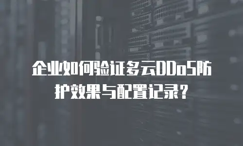 企业如何验证多云DDoS防护效果与配置记录？