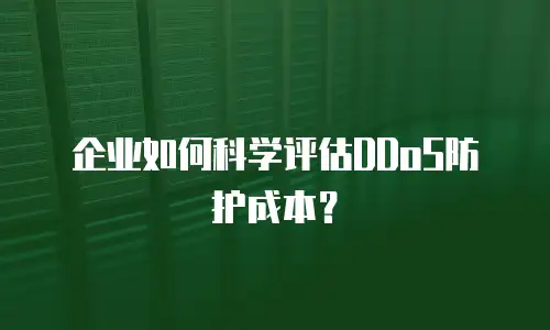 企业如何科学评估DDoS防护成本？