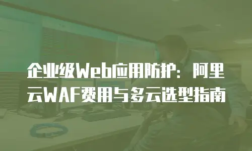 企业级Web应用防护：阿里云WAF费用与多云选型指南