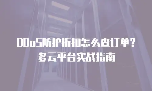 DDoS防护折扣怎么查订单？多云平台实战指南