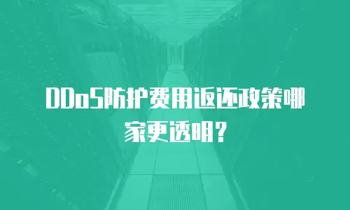 DDoS防护费用返还政策哪家更透明？