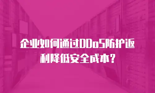 企业如何通过DDoS防护返利降低安全成本？