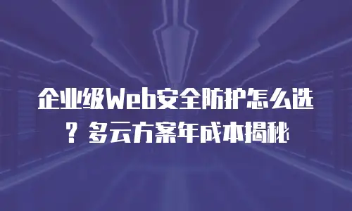 企业级Web安全防护怎么选？多云方案年成本揭秘