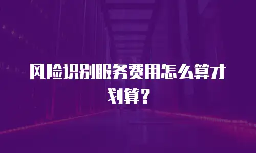 风险识别服务费用怎么算才划算？