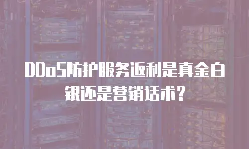 DDoS防护服务返利是真金白银还是营销话术？