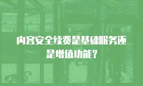 内容安全续费是基础服务还是增值功能？