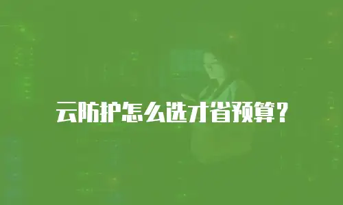 云防护怎么选才省预算？