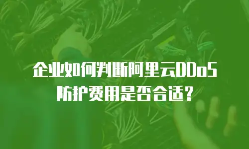 企业如何判断阿里云DDoS防护费用是否合适？