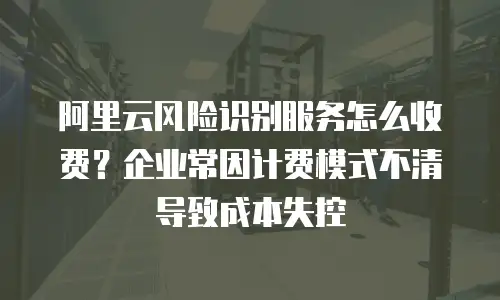 阿里云风险识别服务怎么收费？企业常因计费模式不清导致成本失控