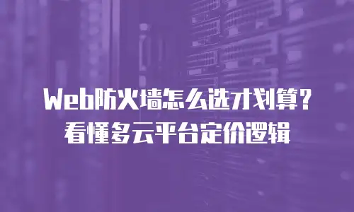 Web防火墙怎么选才划算？看懂多云平台定价逻辑
