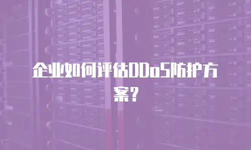企业如何评估DDoS防护方案？